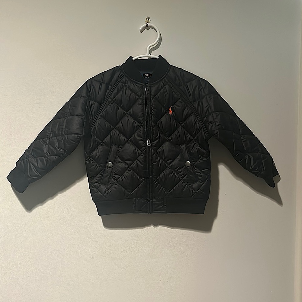 NWT black Ralph Lauren toddler puffy coat size 2T